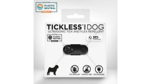 Vegyszermentes, tölthető kullancs- és bolhariasztó medál kutyáknak és macskáknak, TICKLESS - mini FEKETE