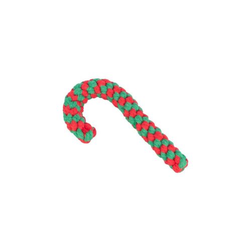 Trixie- játék (kötél formájú, karácsonyi cukorrúd) kutyák részére (19cm)